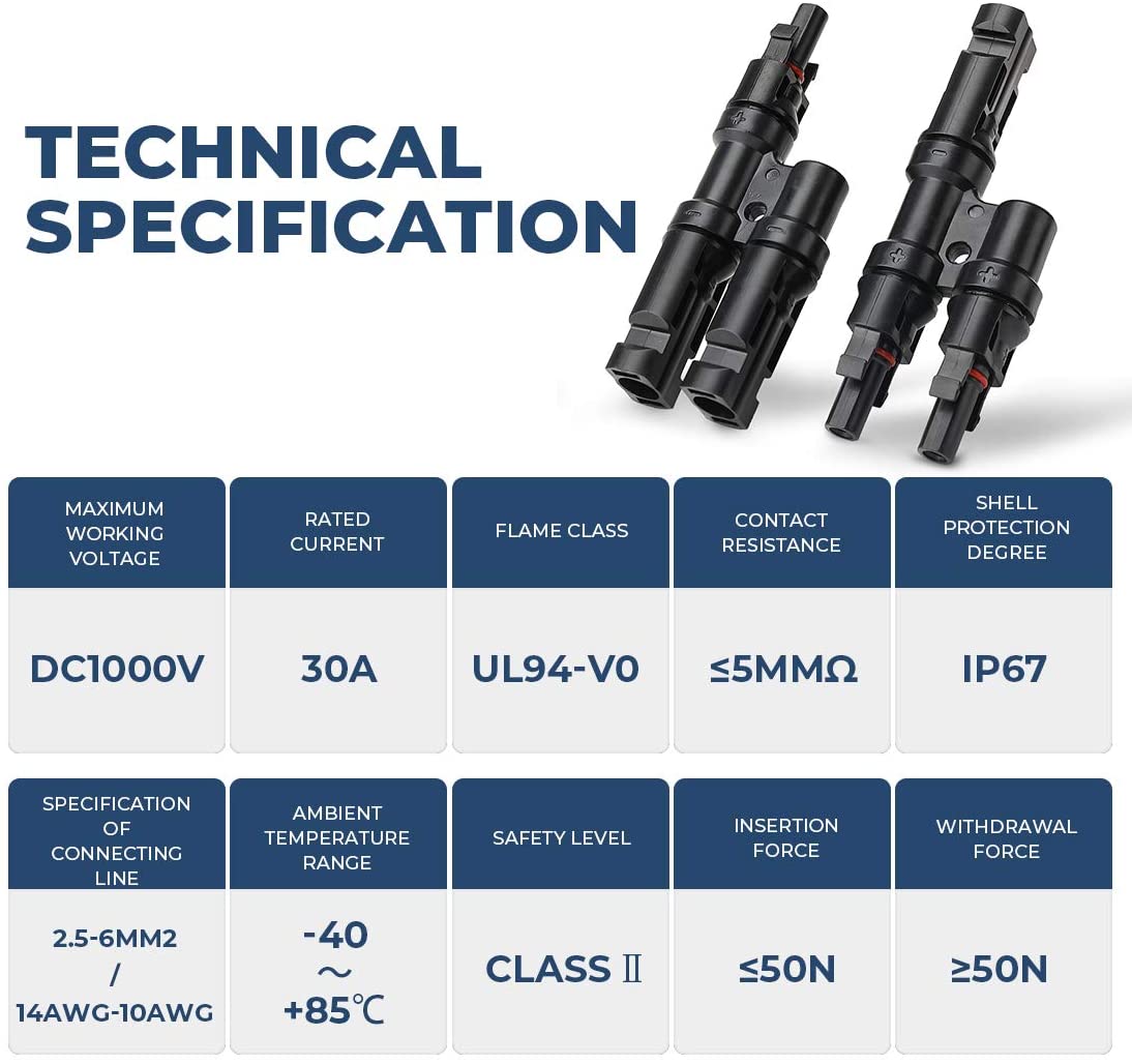 solar y branch connectors