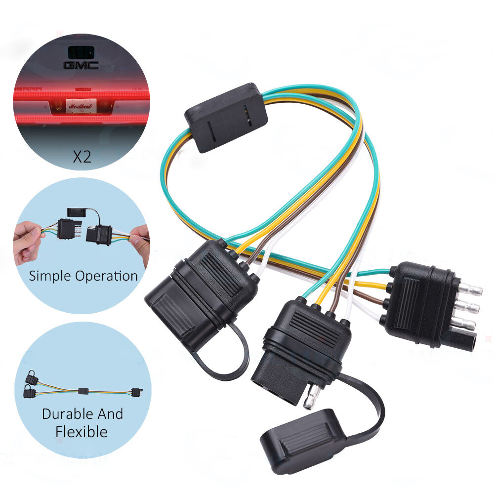 18 AWG Color Coded Wires Trailer Wiring Harness