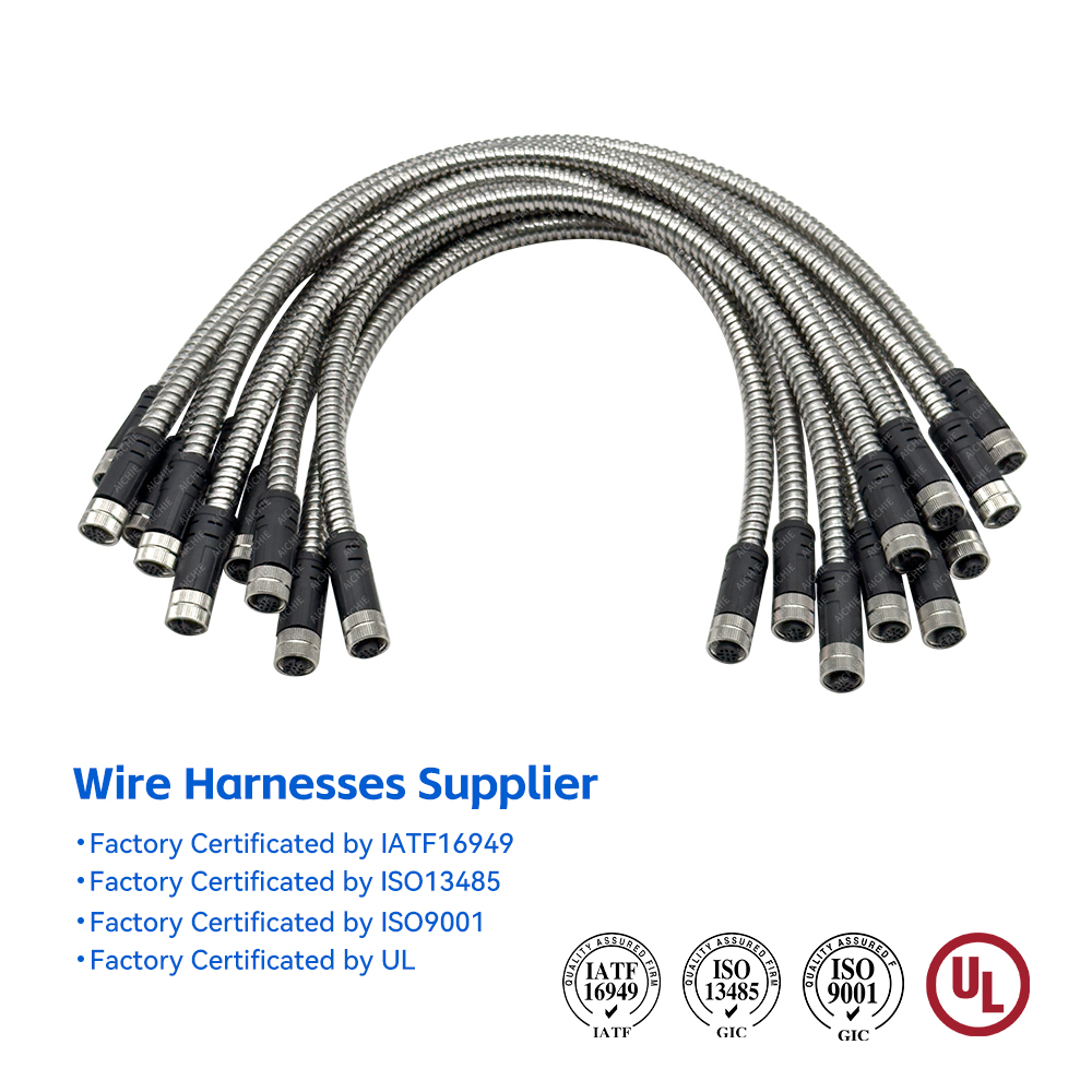 waterproof Metal IP67 M12 Cable