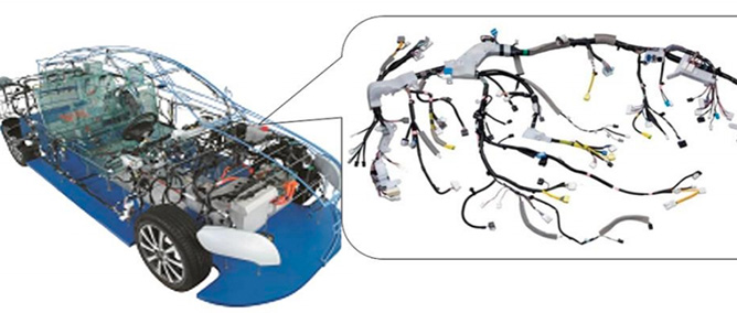 High-Quality Automotive Wire Harness Assembly Precision-engineered automotive cable harness with durable connectors and high-temperature resistant tape wrapping, ensuring reliable signal transmission in harsh environments.