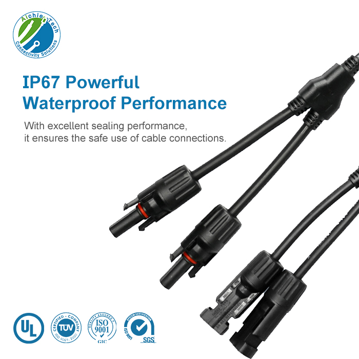 IP67 Waterproof MC4 Solar PV Connectors, Excellent Sealing Performance for Safe Solar Cable Connections, UL TUV Certified