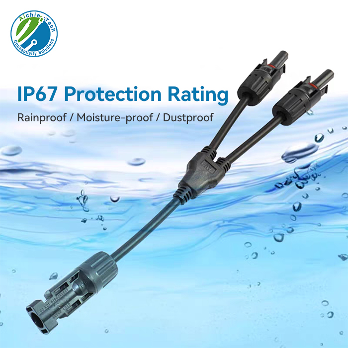 MC4 Y branch connectors for solar panel parallel wiring