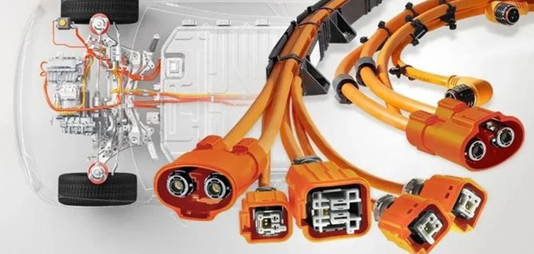 EV high-voltage wire harness assembly