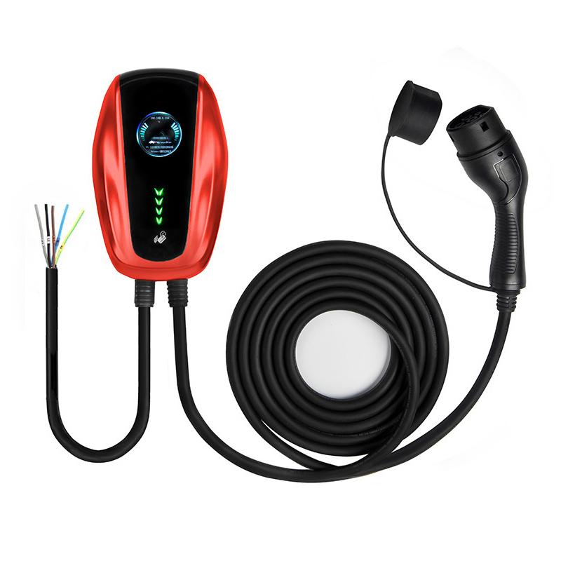 32a 7kw Electric Car Charger With Control Box 5 Meters Cable